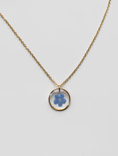 Lade das Bild in den Galerie-Viewer, Kette "Pia" mit echtem Vergissmeinnicht, Gold
