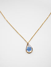 Lade das Bild in den Galerie-Viewer, Kette "Kitty" mit Vergissmeinnicht, Gold