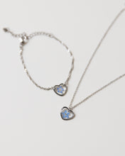 Lade das Bild in den Galerie-Viewer, Armband “Pia Herz” mit Vergissmeinnicht, Silber