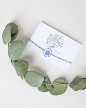 Lade das Bild in den Galerie-Viewer, Armband "Pia" mit Vergissmeinnicht, Silber