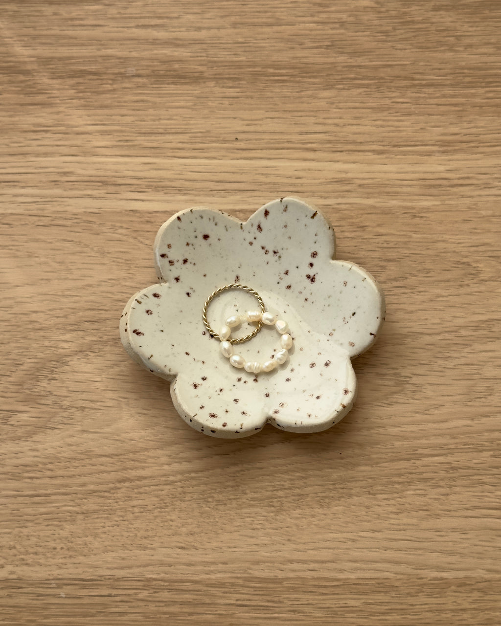 Schmuckschale Blume Weiß