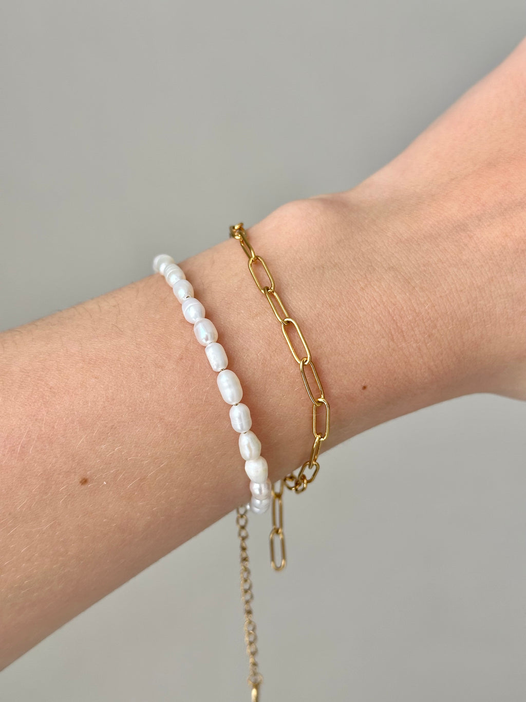 Süßwasser Perlen Armband Edelstahl