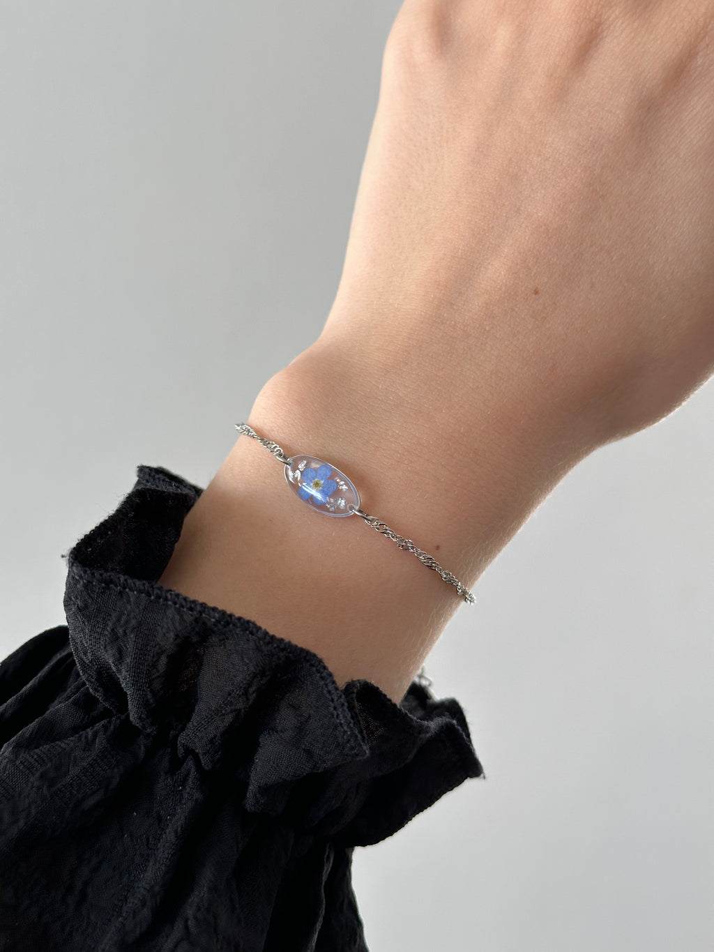 Vergissmeinnicht Armband „Kitty mit Silberstaub“