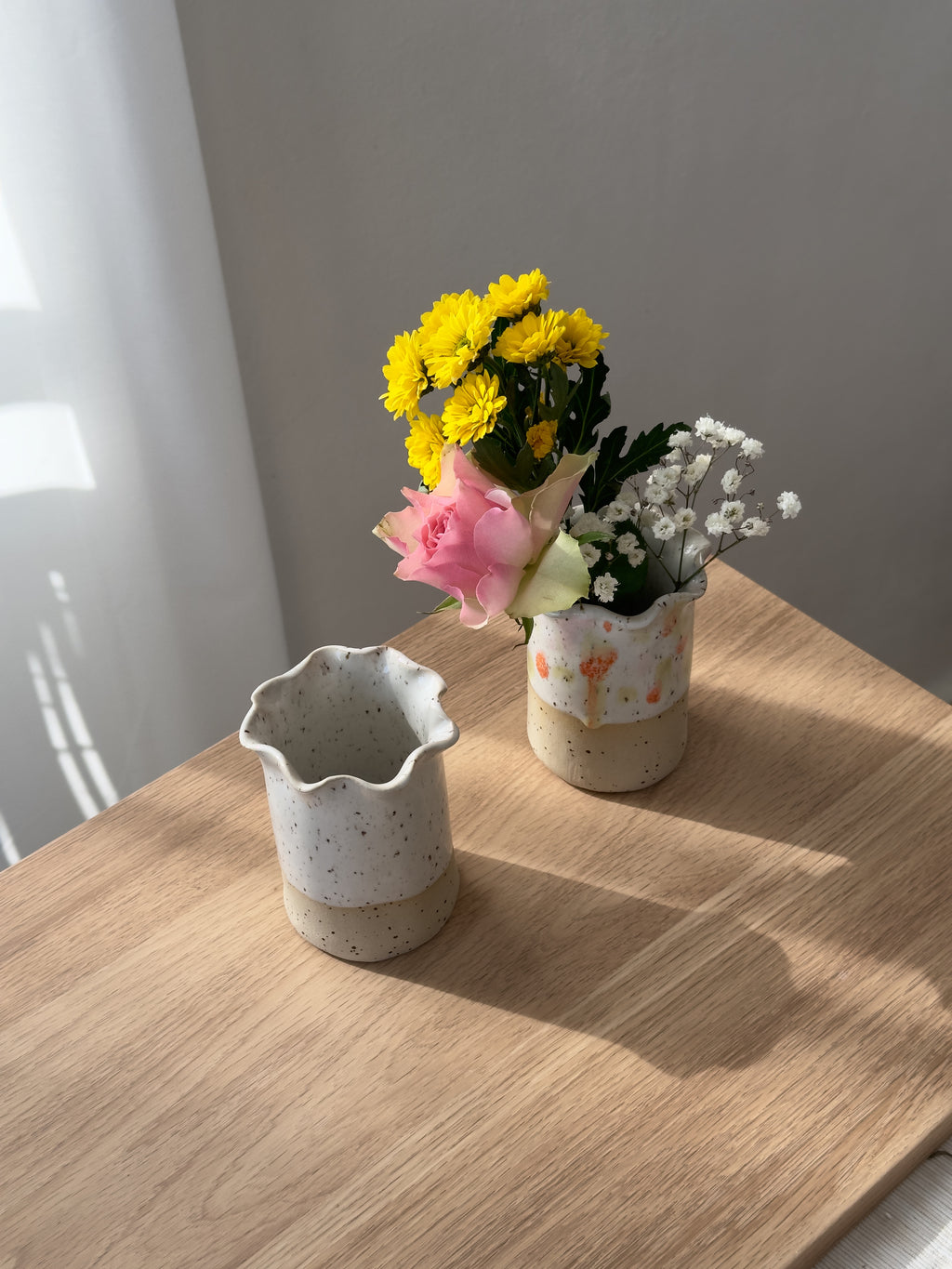 Vase Welle Weiß