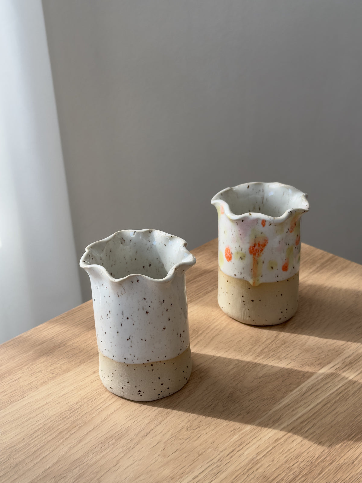 Vase Welle Weiß