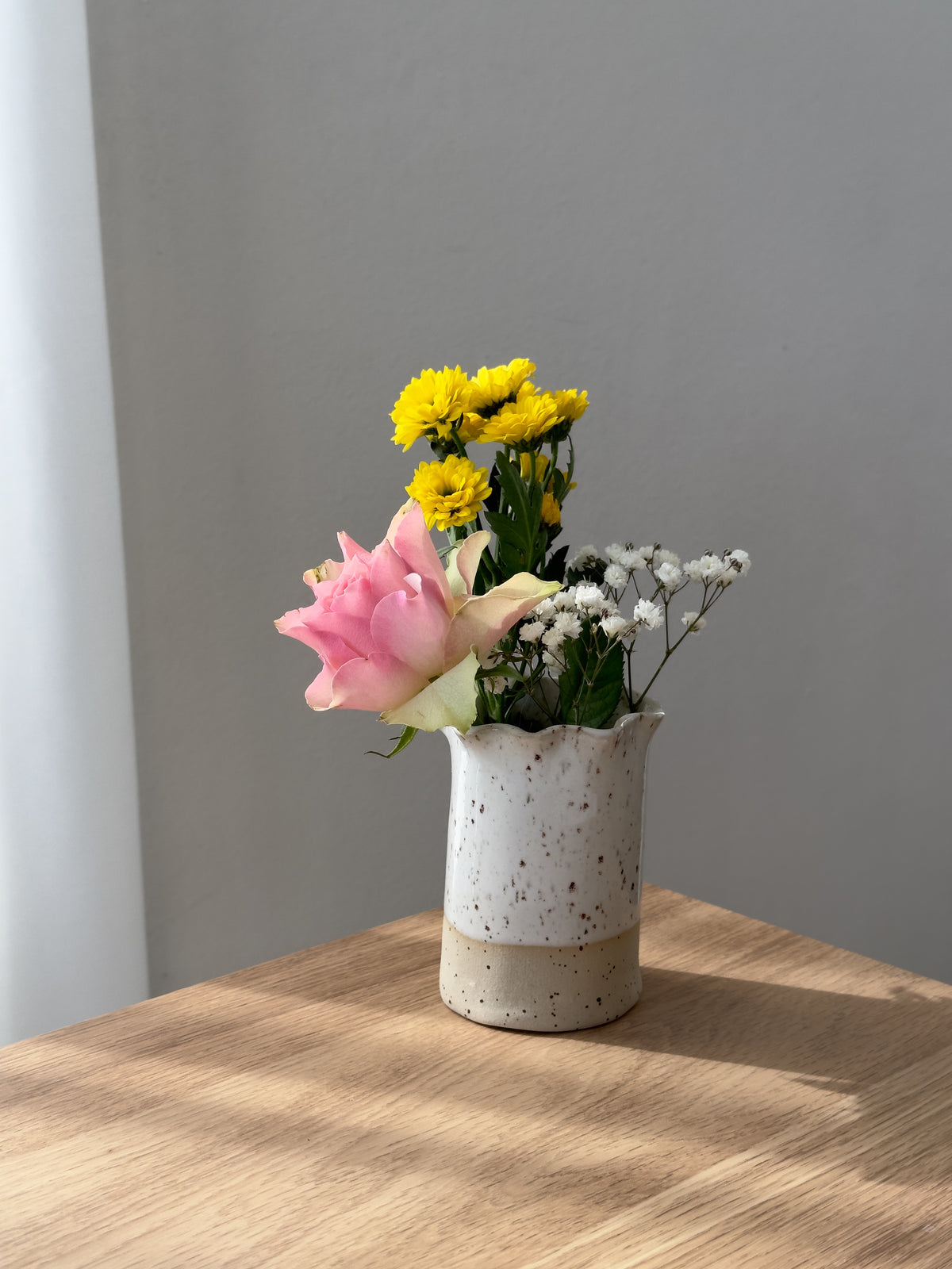 Vase Welle Weiß