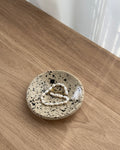 Schmuck Schale Schwarz Gesprenkelt Rund