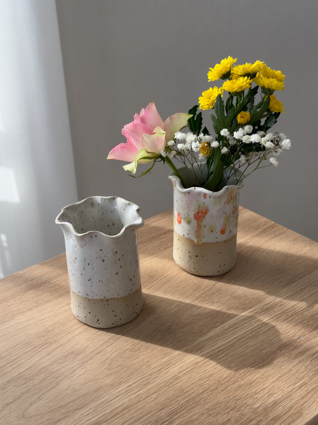 Vase Welle Weiß
