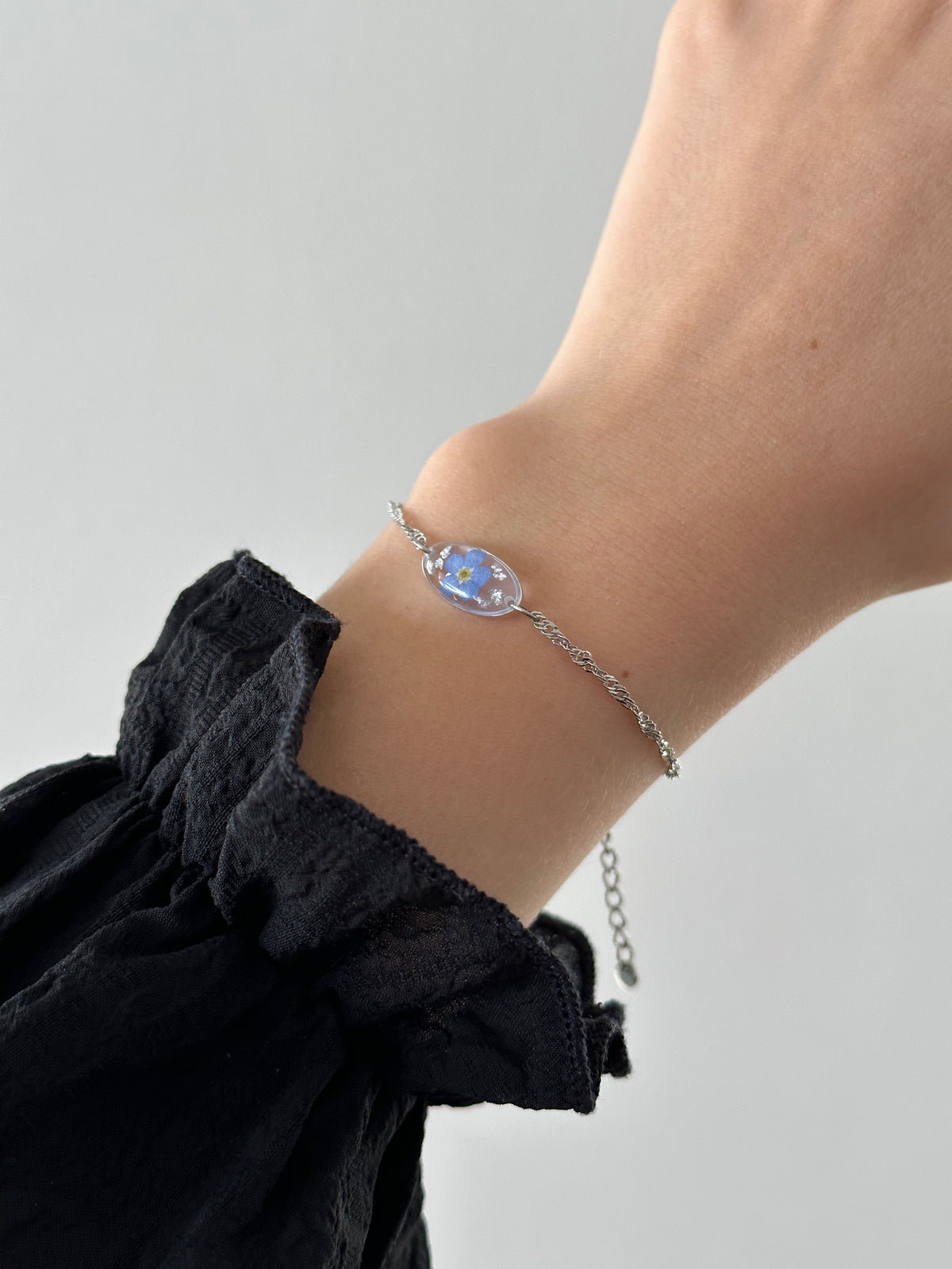 Vergissmeinnicht Armband „Kitty mit Silberstaub“