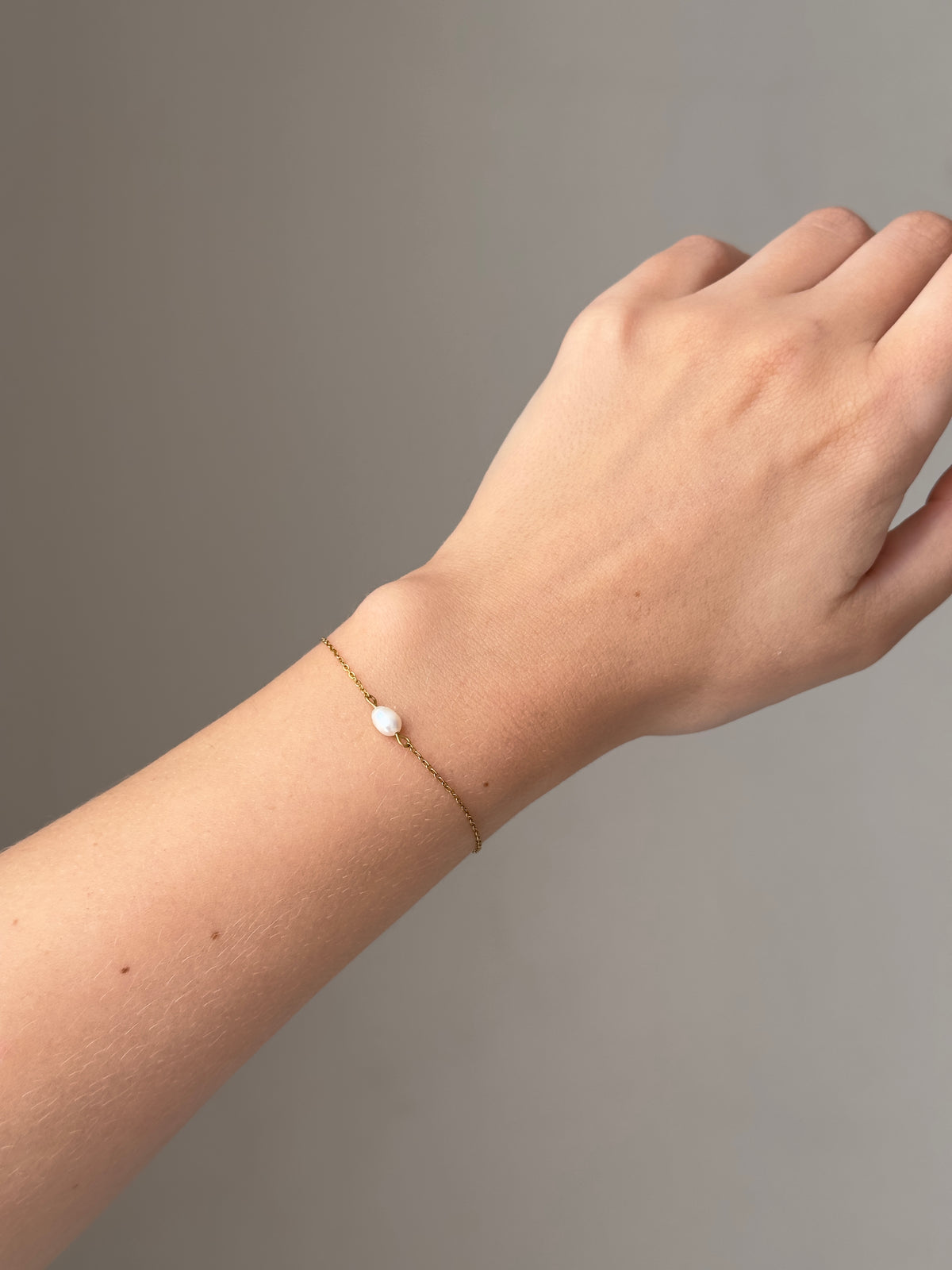 Süßwasserperle Armband Gold