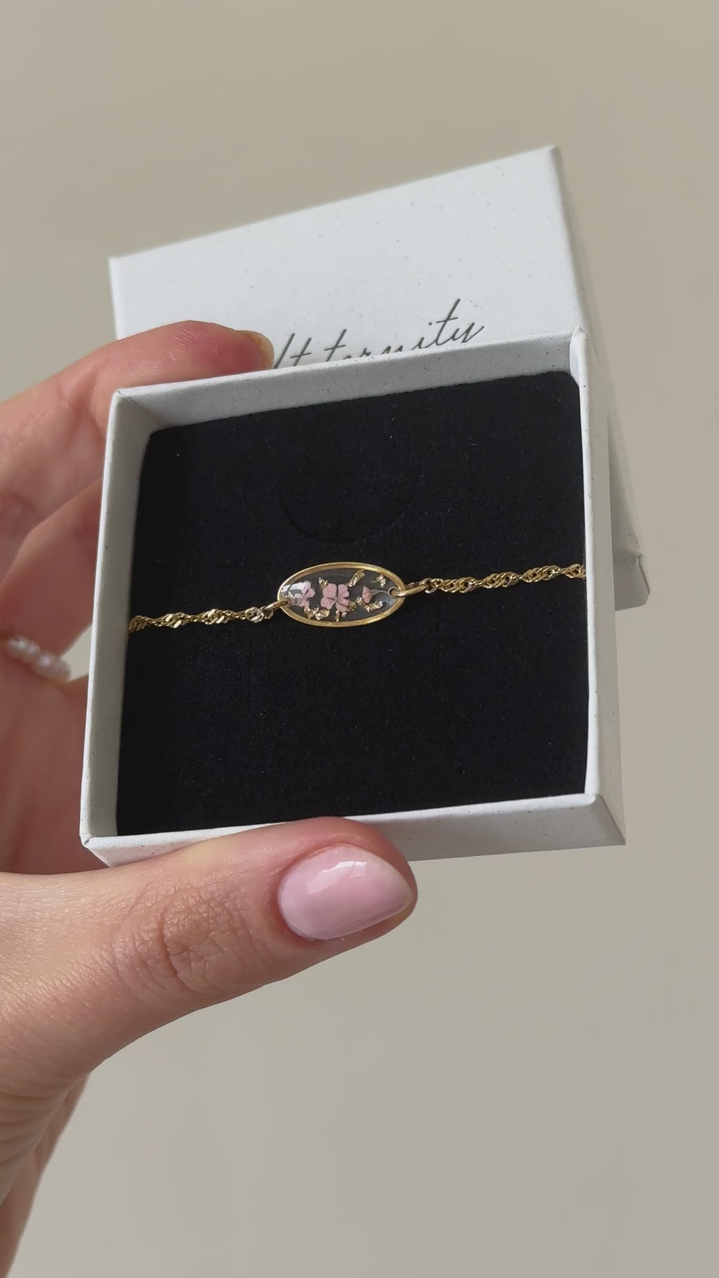 Armband “Malea Rosé” mit Goldstaub