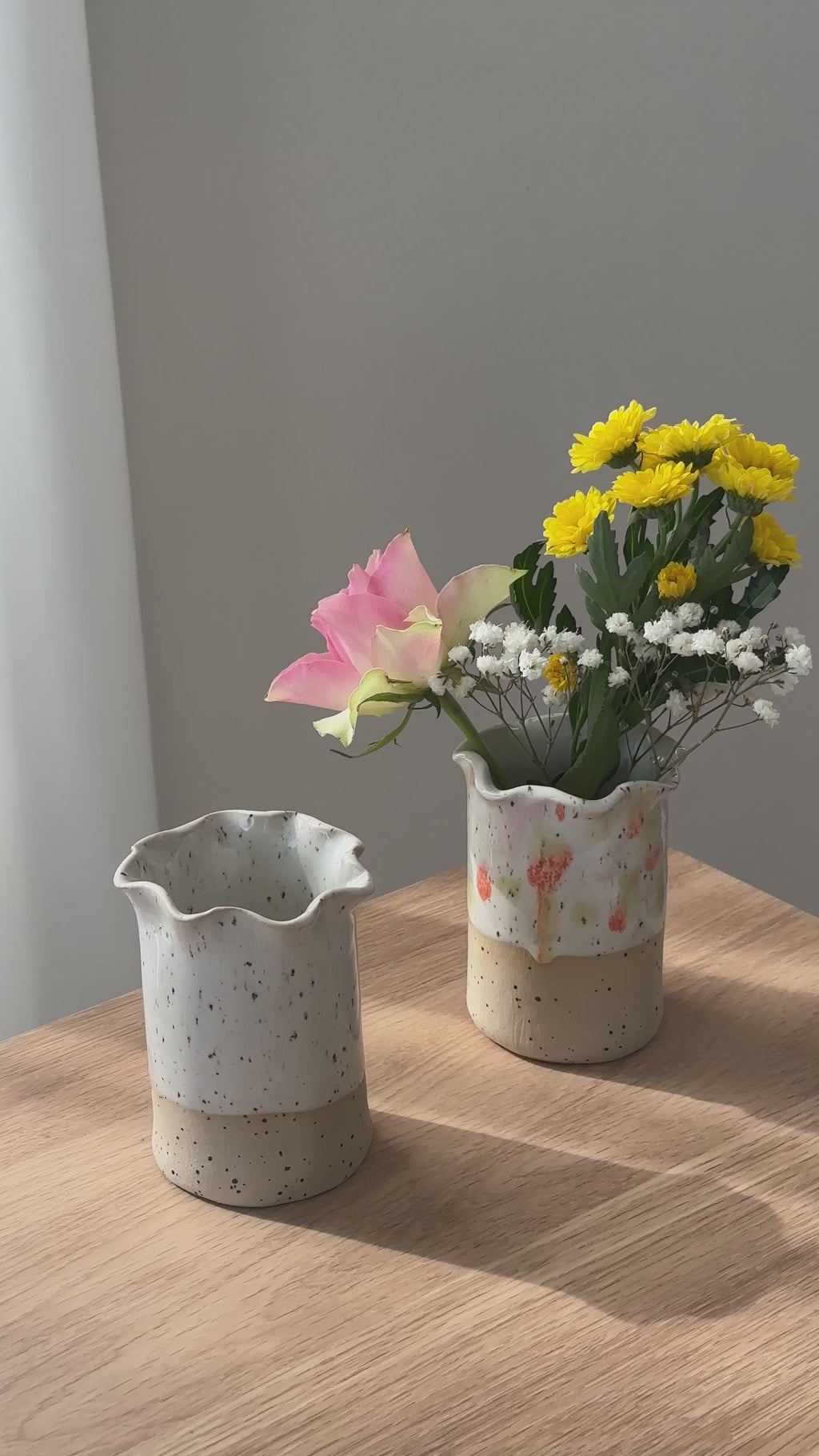 Vase Welle Weiß