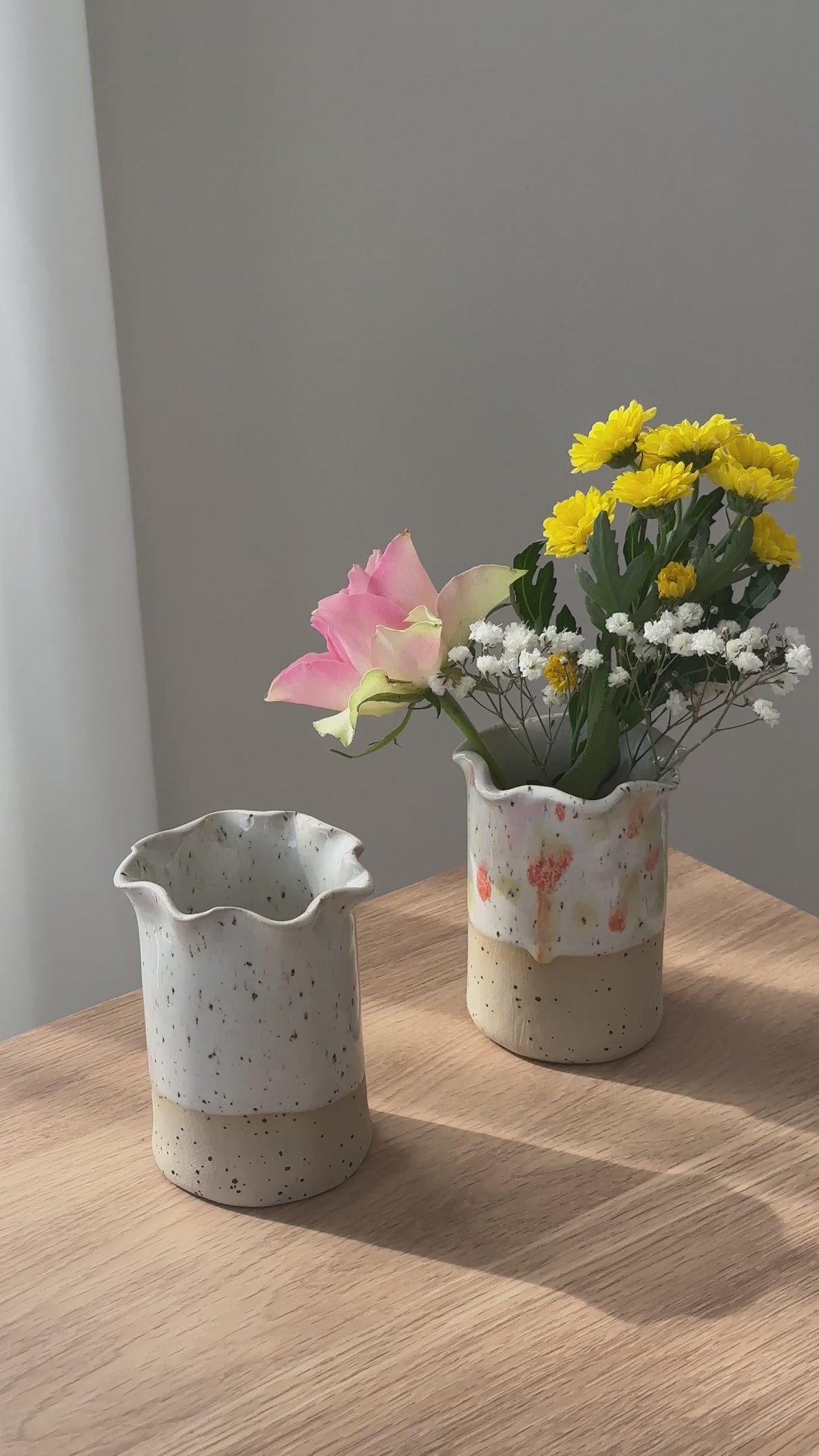 Vase Welle Weiß