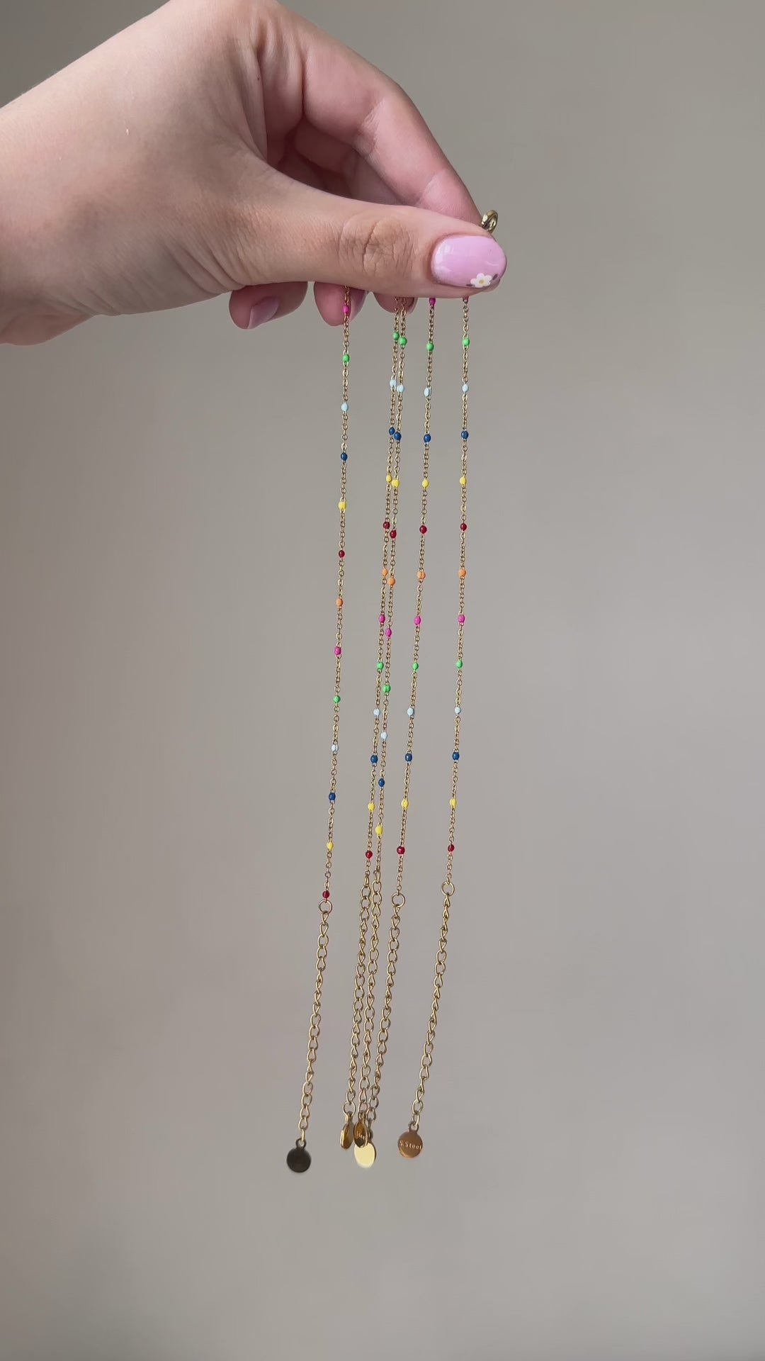Armband "Regenbogen" mit bunten Perlen