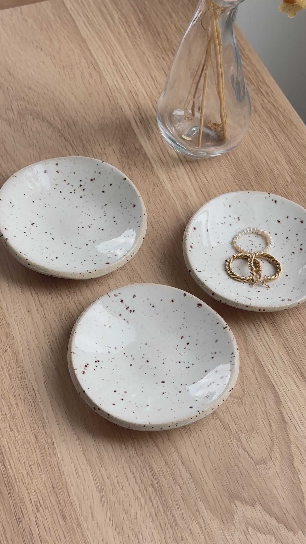 Schmuck Schale Weiß Rund