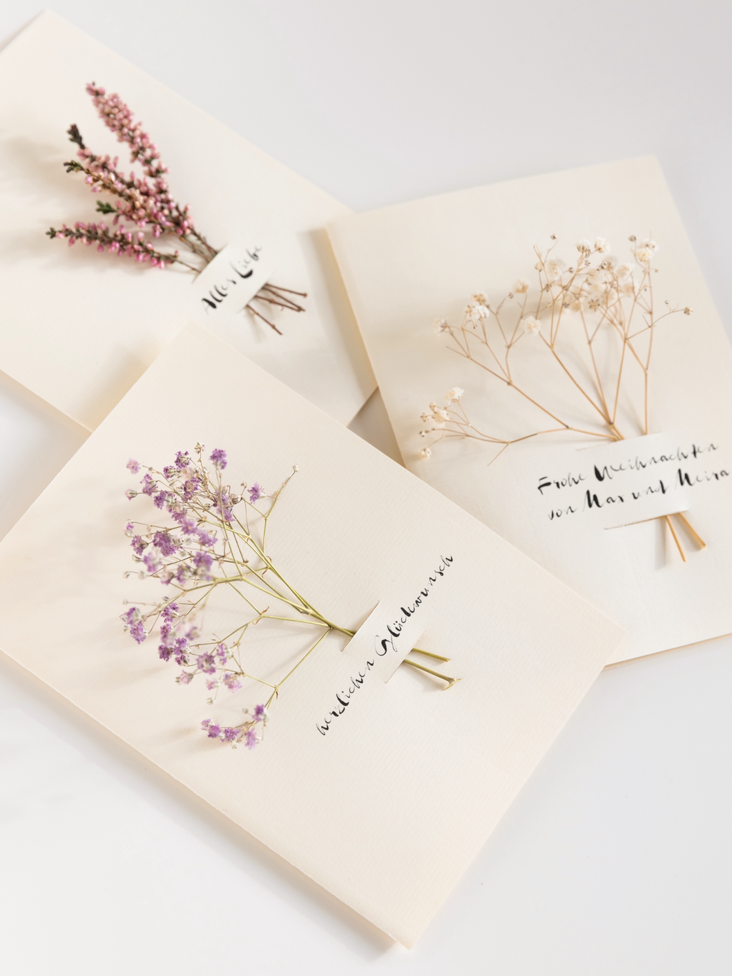 Geschenkkarte mit echten Blüten + Personalisierung