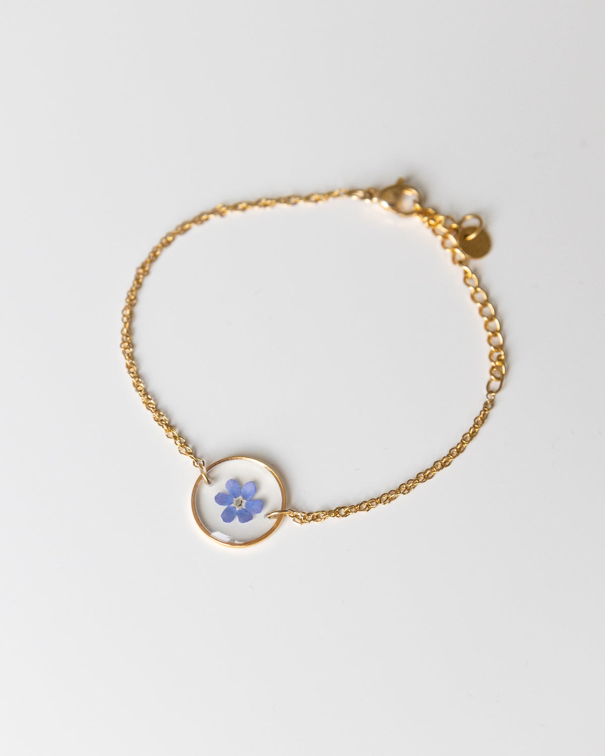 Armband "Pia" mit Vergissmeinnicht, Gold