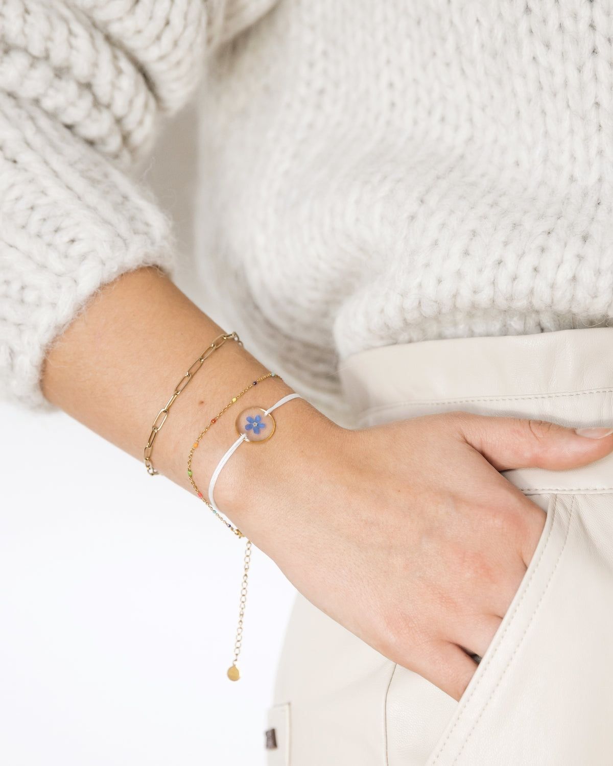 Armband "Regenbogen" mit bunten Perlen