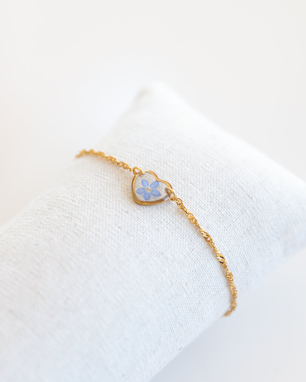 Armband „Pia Herz“ Edelstahl Gold