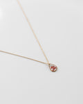 Kette „Malea Rot Tropfen“ mit echten Blumen, Gold